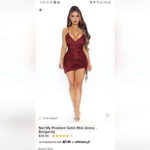 Fashion Nova Not my Problem Satin Dress